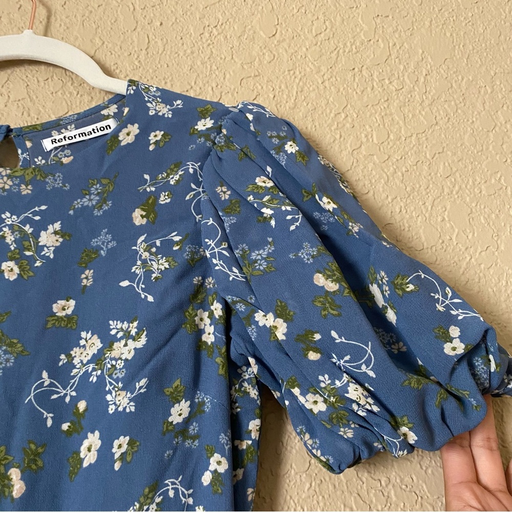 Reformation Blue Floral Maxi Dress - Picture 10 of 12